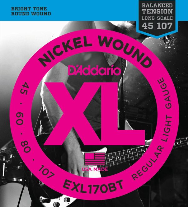 Hovedbilde D'addario EXL170BT El-bass Nickel Wound 045 - 107 (Balanced Tension) Light