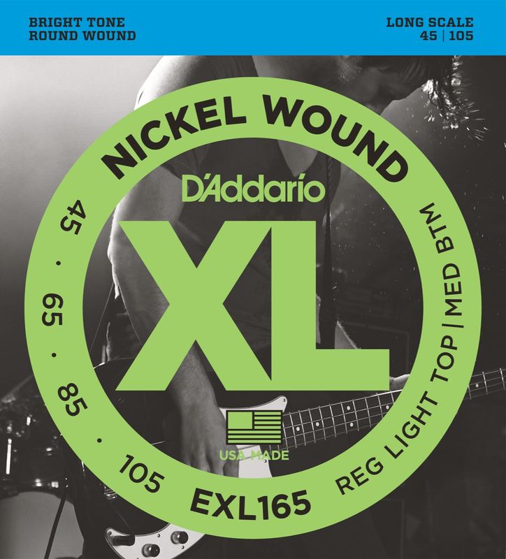 D'addario EXL165 El-bass Nickel Wound 045 - 105 Custom Light