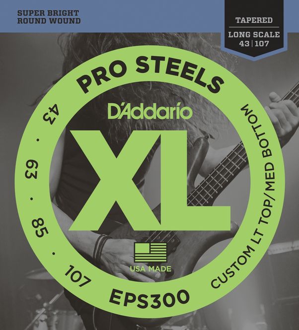 Hovedbilde D'addario EPS300 El-bass ProSteels 043-107