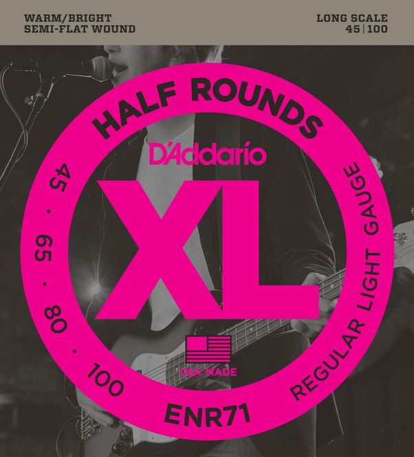 Hovedbilde D'addario ENR71 El-bass Nickel Half Rounds 045 - 100