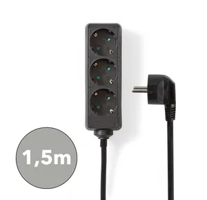 Hovedbilde Nedis 3-veis str&oslash;mforgrener, 1,5m