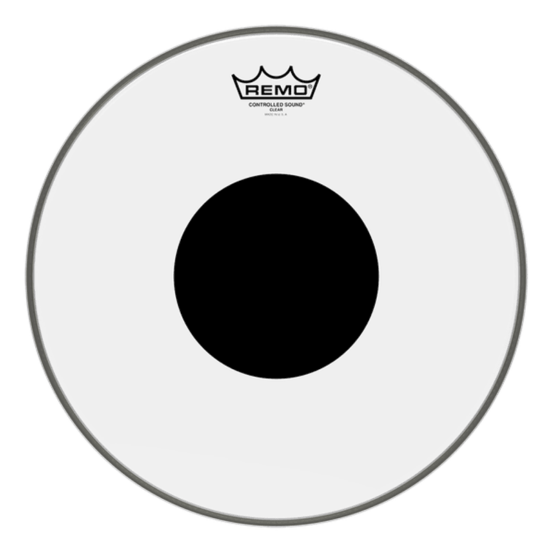 Remo Controlled Sound® Clear Black Dot, 18