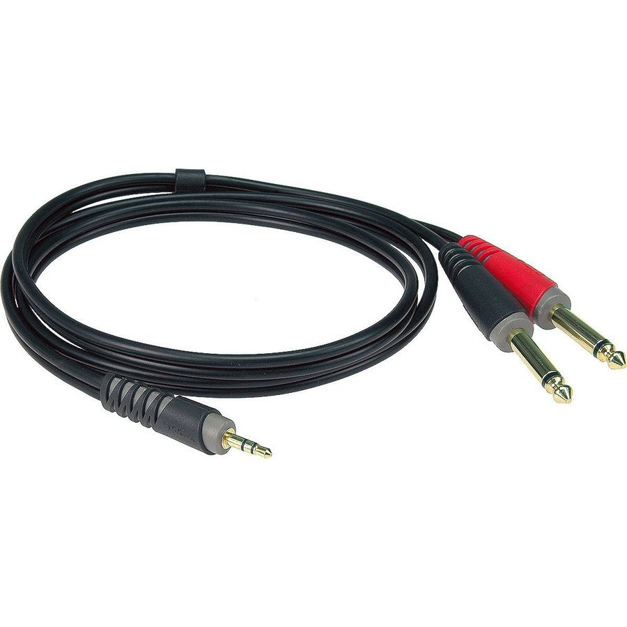 Klotz Y-kabel Stereo Minijack - X2 Jack mono 1m