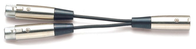 Hovedbilde AMP CYC-10, 15cm Y-Splitt, XLR han - 2 stk. XLR hun