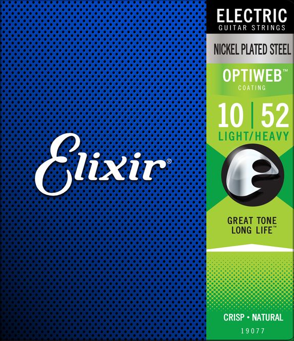 Hovedbilde Elixir 19077 Electric Nickel Plated Steel Optiweb 010-052