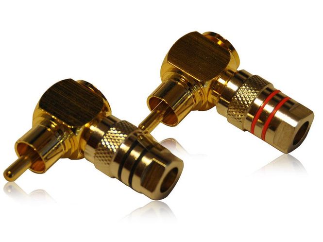 Hovedbilde SLX-audio CD205 - Vinklet loddefrie Phono / RCA plugger