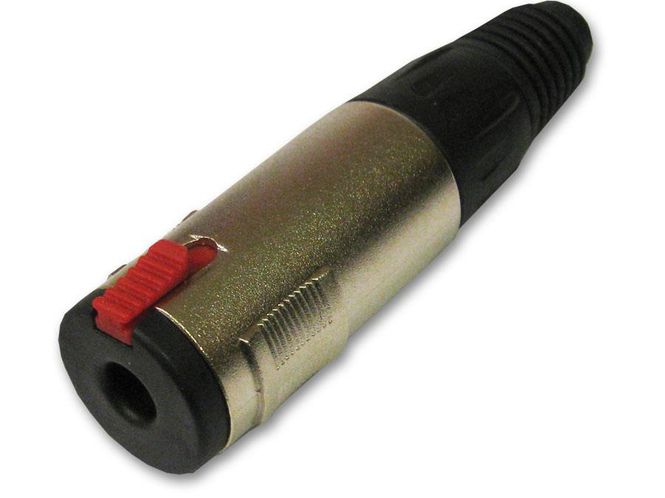 Hovedbilde SLX-audio CC148S - 3-pins stereojack hunplugg med låsemekanisme for lodding til kabel