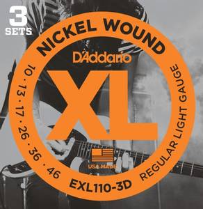 Hovedbilde D'addario EXL110-3D El-gitar Nickel Wound 010 -046 (3-pack)
