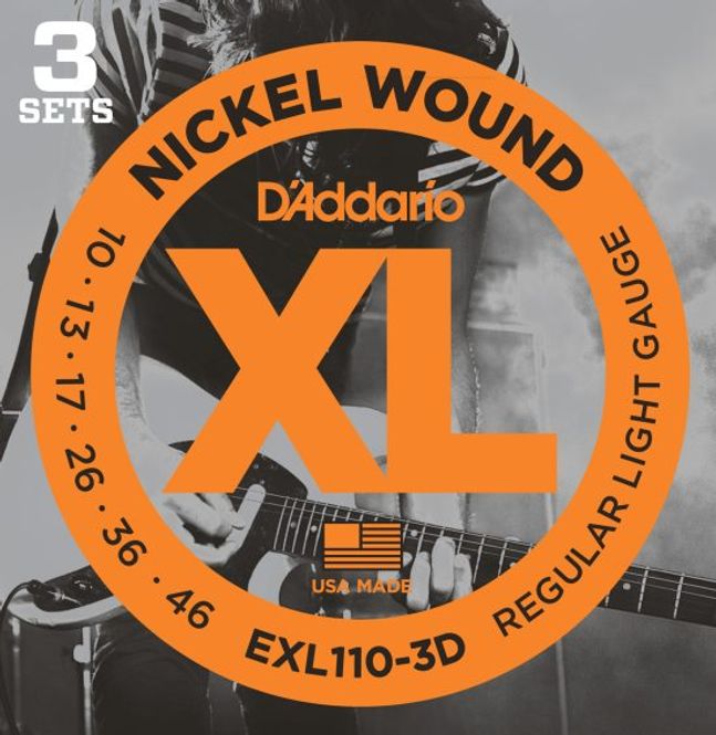 Hovedbilde D'addario EXL110-3D El-gitar Nickel Wound 010 -046 (3-pack)