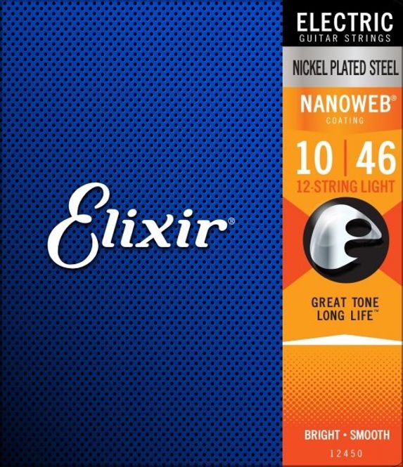 Hovedbilde Elixir 12450 Electric 12-String Nickel Plated Steel Nanoweb 010-046