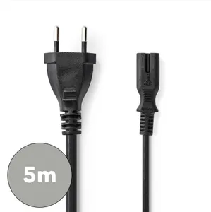 Hovedbilde Nedis  C7 Euro-kobling str&oslash;mkabel, 5m