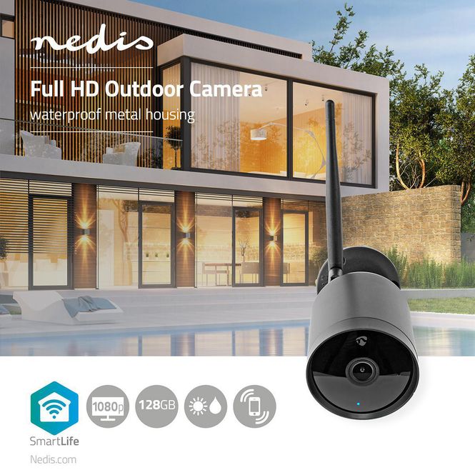 Hovedbilde SmartLife Wi-Fi Utendørs kamera, Full HD, IP65, Nattsyn, bevegelses sensor
