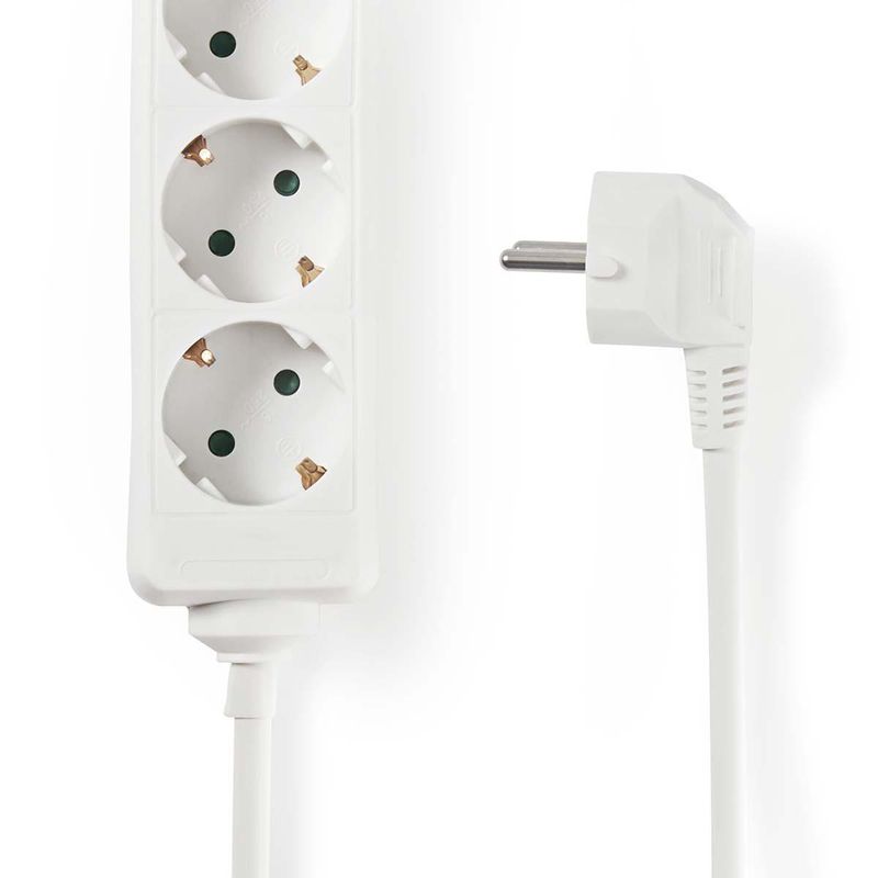 Nedis 3-veis strømforgrener, 3m