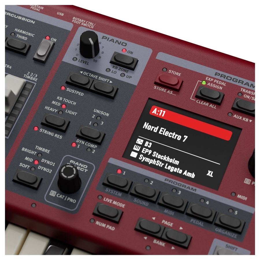 Nord Electro 7 73 semivektede waterfall-tangenter