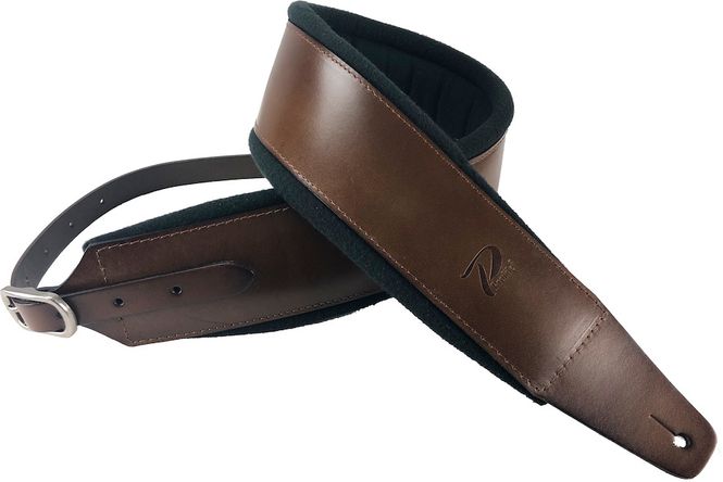 Hovedbilde Profile FPB02 Pro Italian Leather Guitar Strap Dark Tan