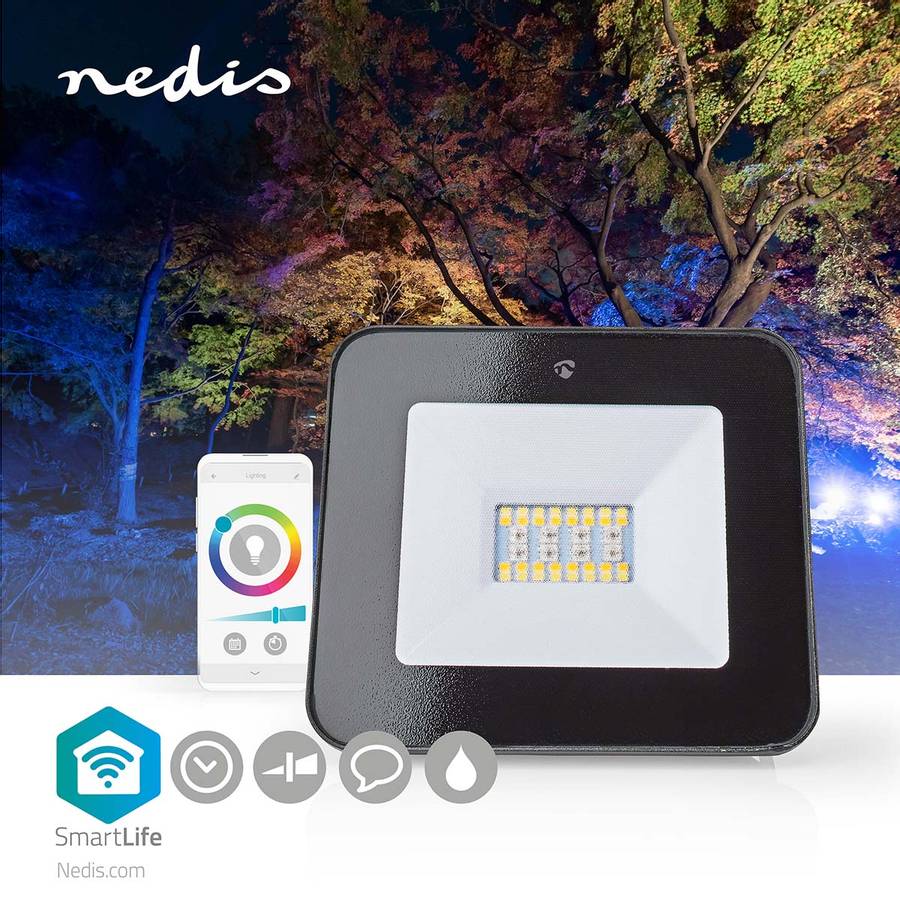 SmartLife Wi-Fi LED-flomlys RGB + Varm til avkjølt hvitt, IP65
