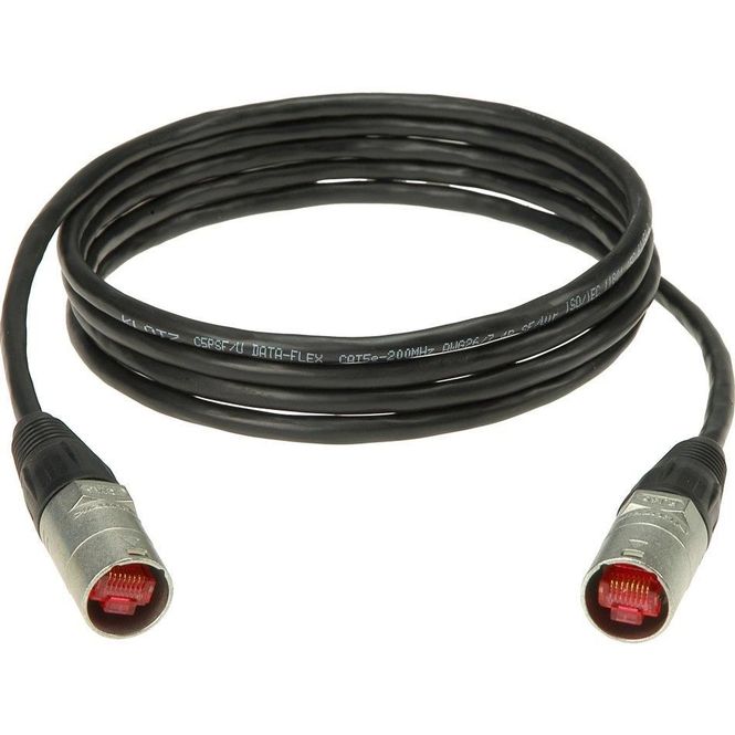 Hovedbilde Klotz RAMCAT5E SF/UTP EtherCON NE8MC/NE8MC Patch sort 10 m