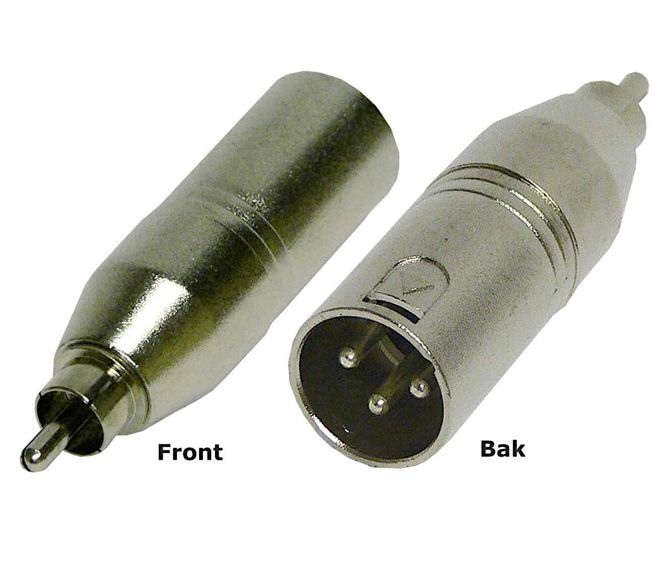 Hovedbilde SLX-audio CA313 Overgang fra XLR (M) til RCA (M)