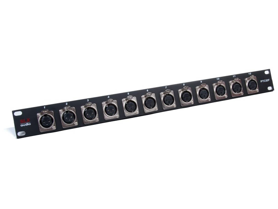 SLX-audio PTC12F - 1U patchpanel med 12 XLR (hun)