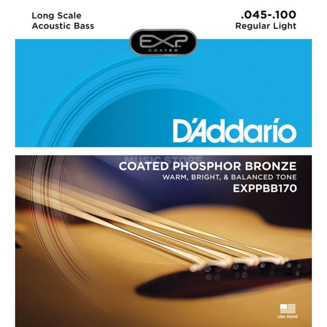 Hovedbilde D'Addario EXPPBB170 Akustisk Basstrenger, 045-100, Coated