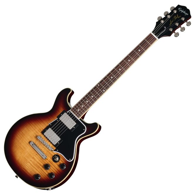 Hovedbilde Epiphone Les Paul Special Double Cut Figured m/ Premium Gigbag, Bourbon Burst