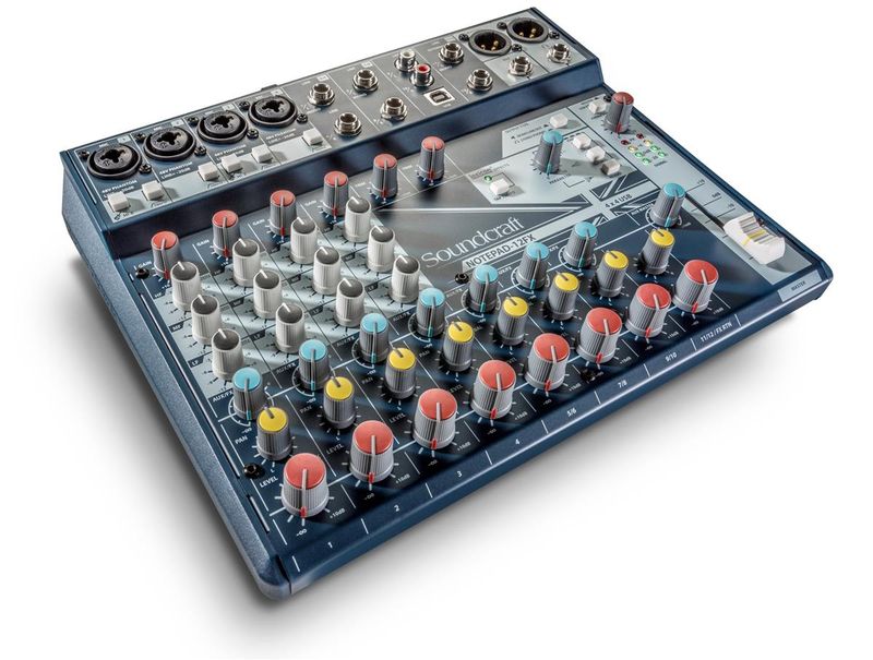 Soundcraft NOTEPAD 12FX, 4 Mik, 2 Stereo, USB, FX