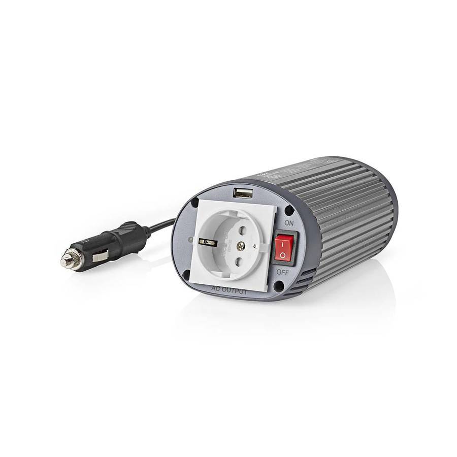 Nedis Power Inverter, Strømomformer fra 12V DC til 230V, 1 x USB port - Topp effekt: 300W