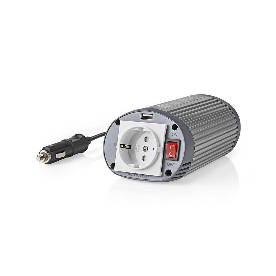 Nedis Power Inverter, Strmomformer fra 12V DC til 230V, 1 x USB port - Topp effekt: 300W - PIMS15012