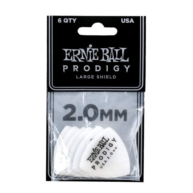 Hovedbilde Ernie Ball EB-9338 PRODIGY Plekter, Large Shield 2.0mm - 6 pack