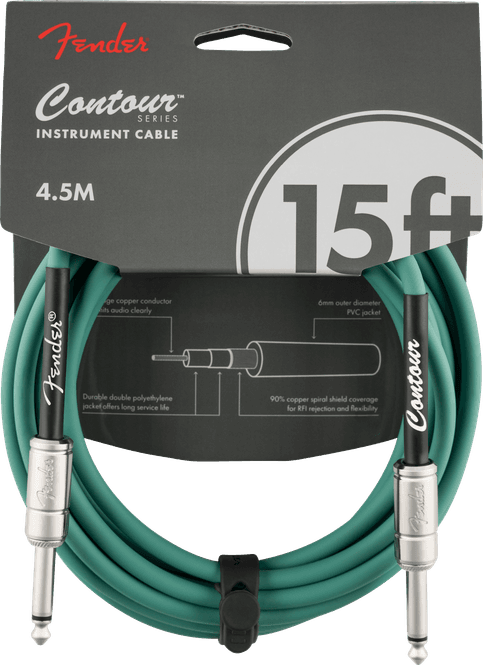 Hovedbilde Fender Contour Instrumentkabel - Sherwood Green 4,5 m