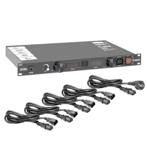 Hovedbilde Adam Hall PCL 10 PRO Power Conditioner med volt- og ampmeter og rackbelysning