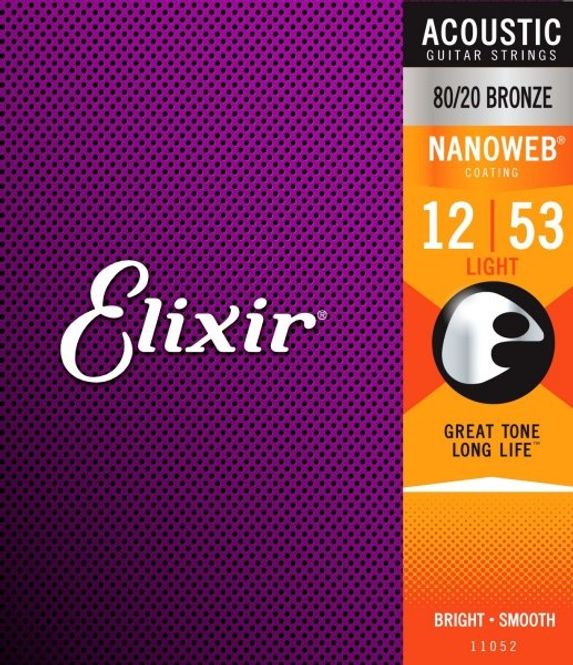 Hovedbilde Elixir 11052 Acoustic 80/20 Bronze NANOWEB 012-053