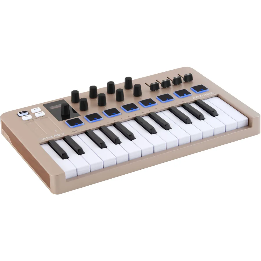 ARTURIA Minilab-3 USB / MIDI Controller Keyboard, Champagne LIMITED EDITION