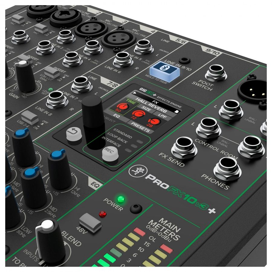 Mackie ProFX10v3+, 10 kanals Analog Mikser med USB og Effekter