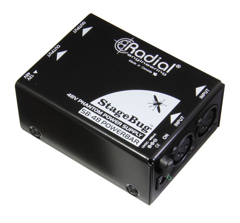 Radial StageBug SB-48, 48V fantommating for kondensatormikrofoner