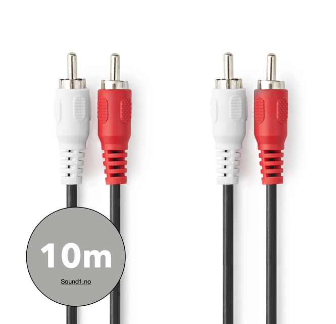 Hovedbilde Nedis Stereo Audiokabel, Phono/Phono, 10M