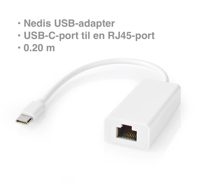 Hovedbilde Nedis 1000 Mbps USB-C 3.2 adapter til en RJ45-port, 0.20 m