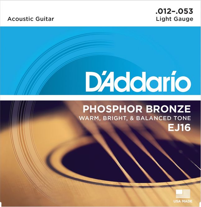 Hovedbilde D'addario EJ16 Western Phosphor Bronze 012-053