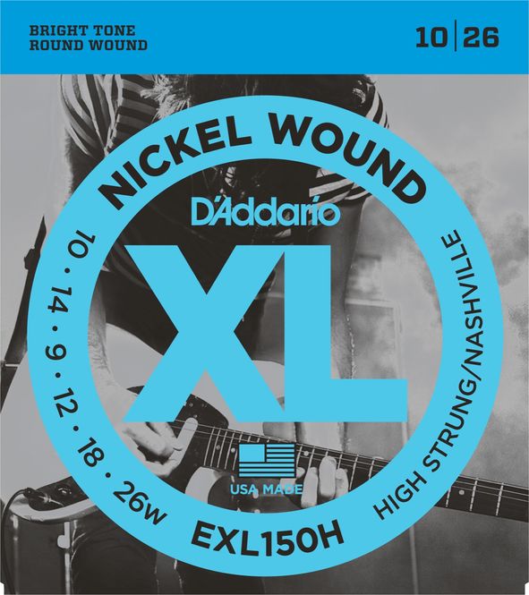 Hovedbilde D'addario EXL150H Elgitar Nashville Tuning 010-026w