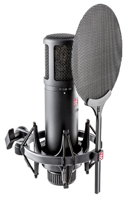 Hovedbilde sE Electronics 2200, Prisvinnende supermikrofon m/ shockmount og popfilter
