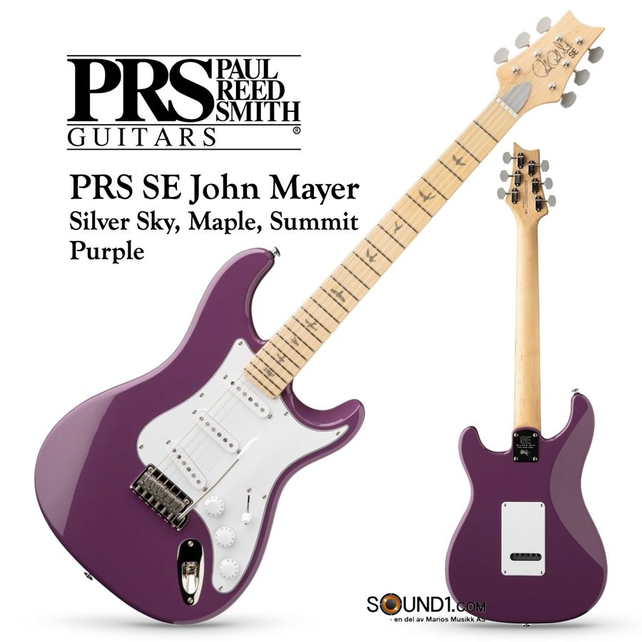 PRS SE John Mayer Silver Sky, Maple, Summit Purple