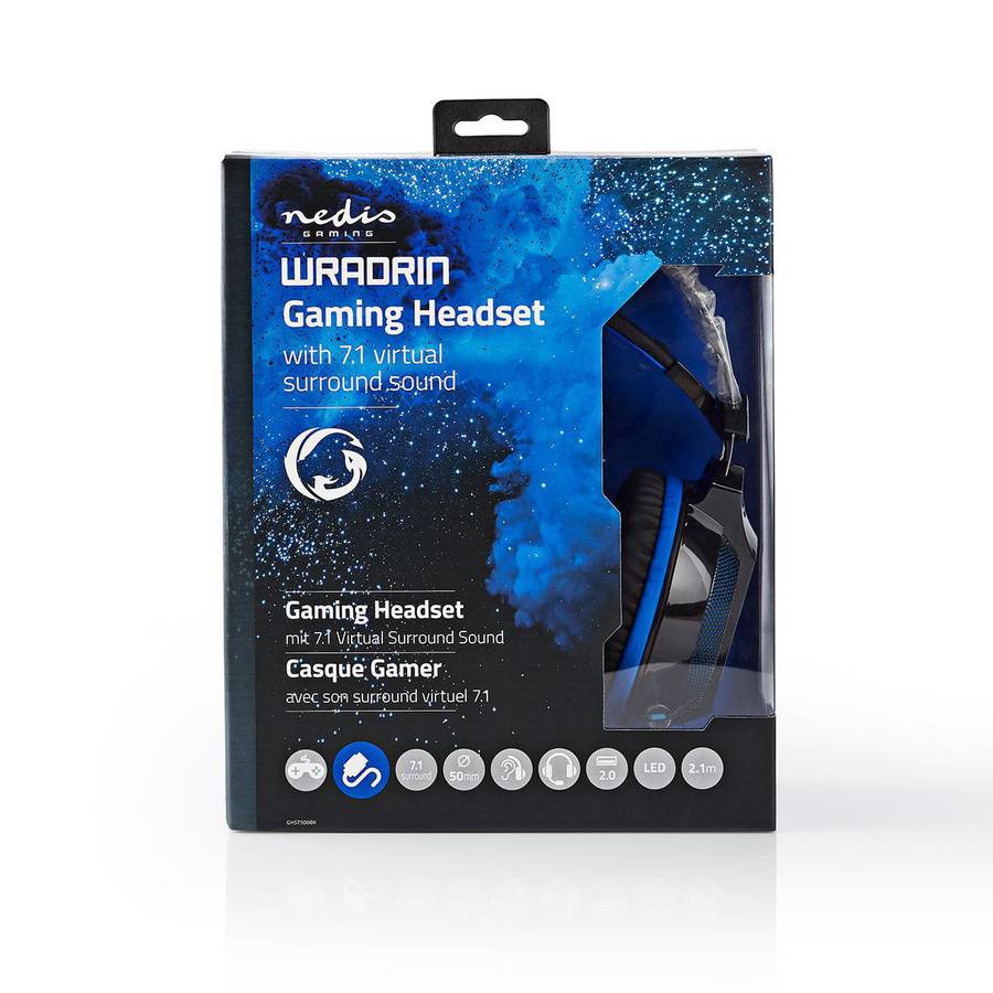 Nedis Headset 7.1 virtuell surroundlyd - GHST500BK