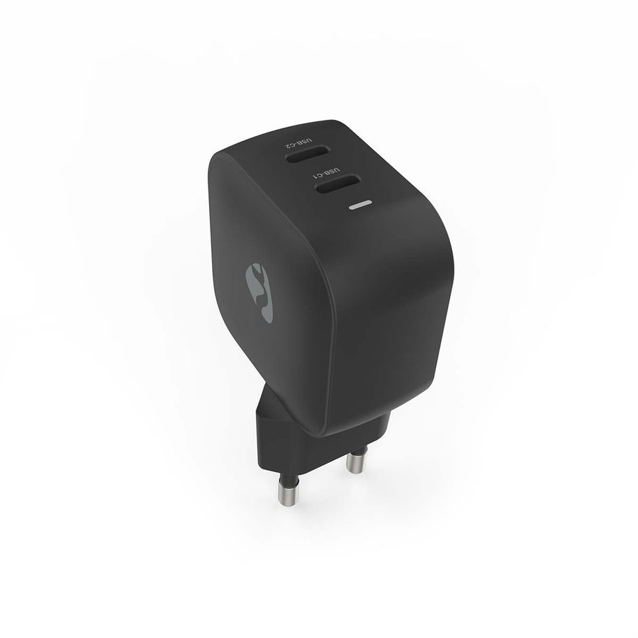 Nedis 45W 2 x USB-C lader med Hurtigladefunksjon