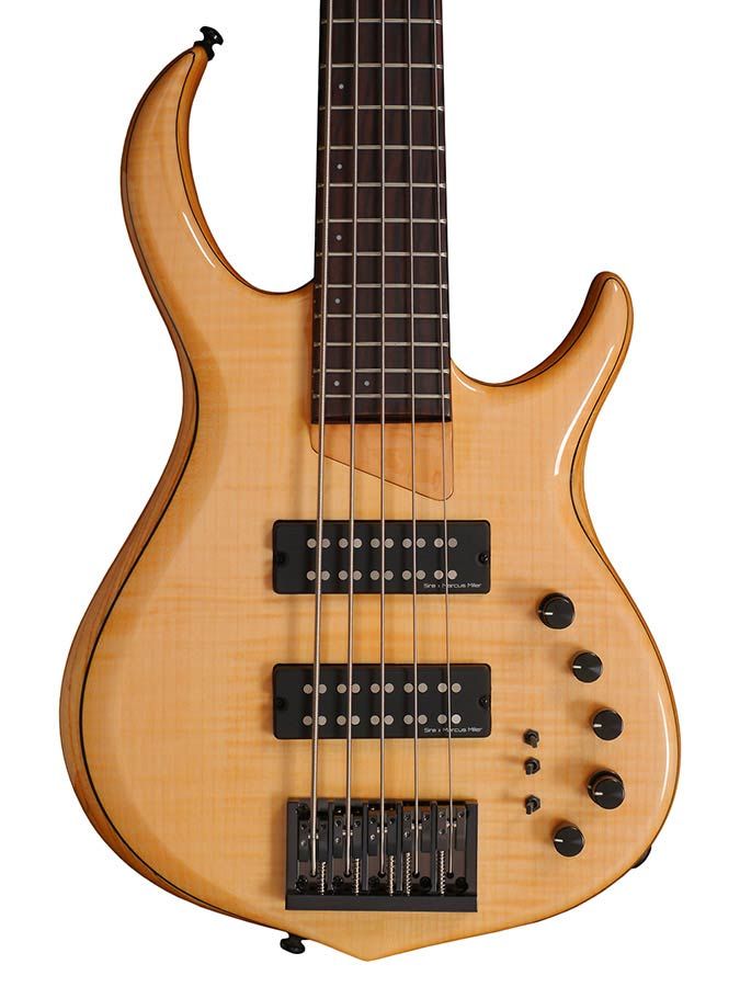Sire M7+ S5/NT-  2nd Gen Swamp Ash/ Solid Maple 5-string Bass Natural