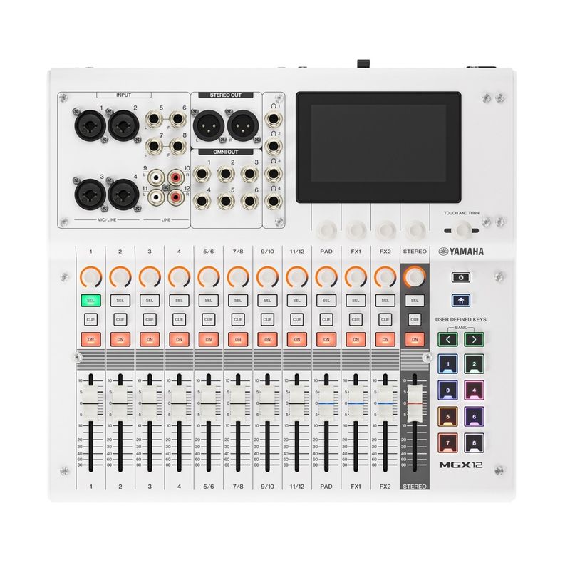 Yamaha MGX12W, 12 kanals Digital Mixer m/ Multi-track USB, White