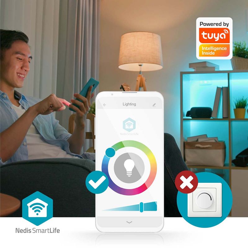 SmartLife Wi-Fi Rund Taklys 1800lm / RGB / Varm til avkjølt hvitt