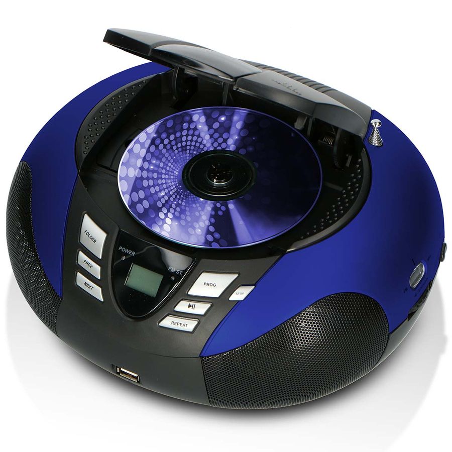 Lenco SCD-37 USB Blue Portable  CD and USB player med radio