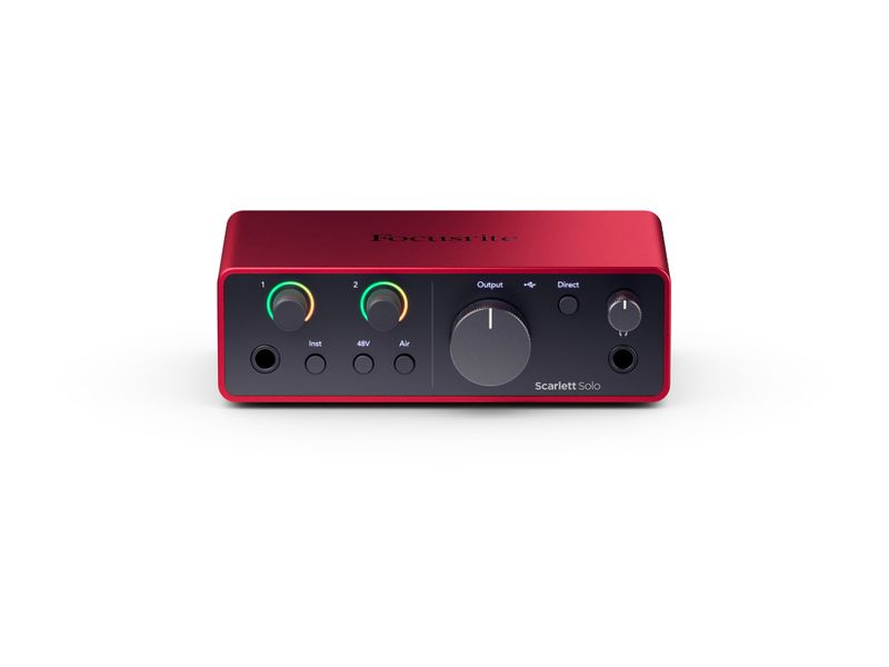 Focusrite Scarlett Solo Gen. 4, 2 inn/2 ut USB Lydkort