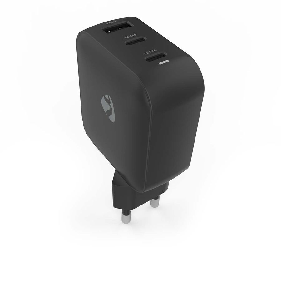 Nedis 100W 2 x USB-C + USB-A lader med Hurtigladefunksjon