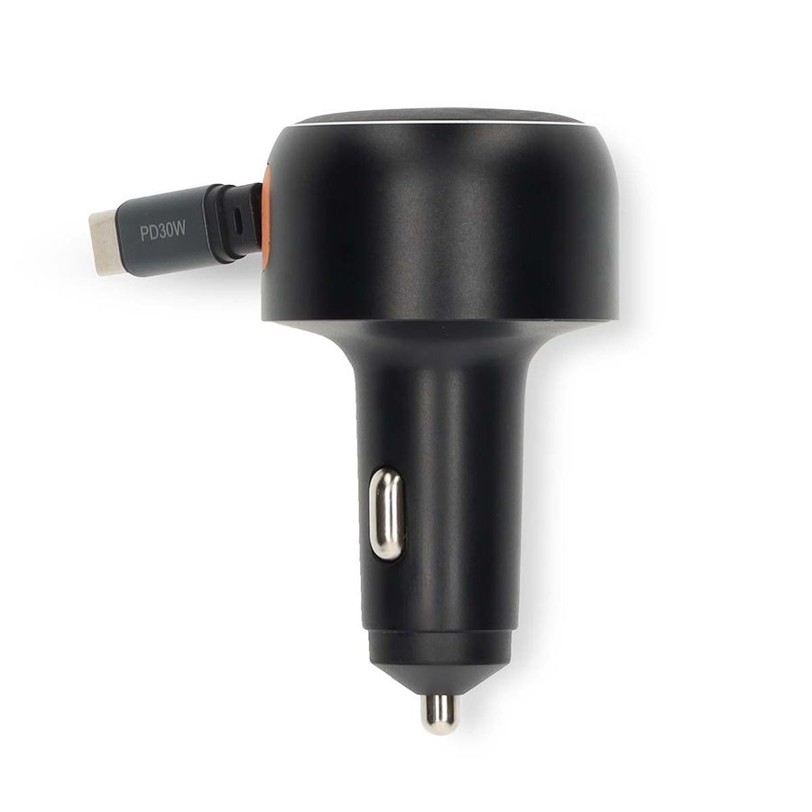 Nedis Billader 30W, 3.0A, Uttrekkbar USB-C-kabel, 0.70m